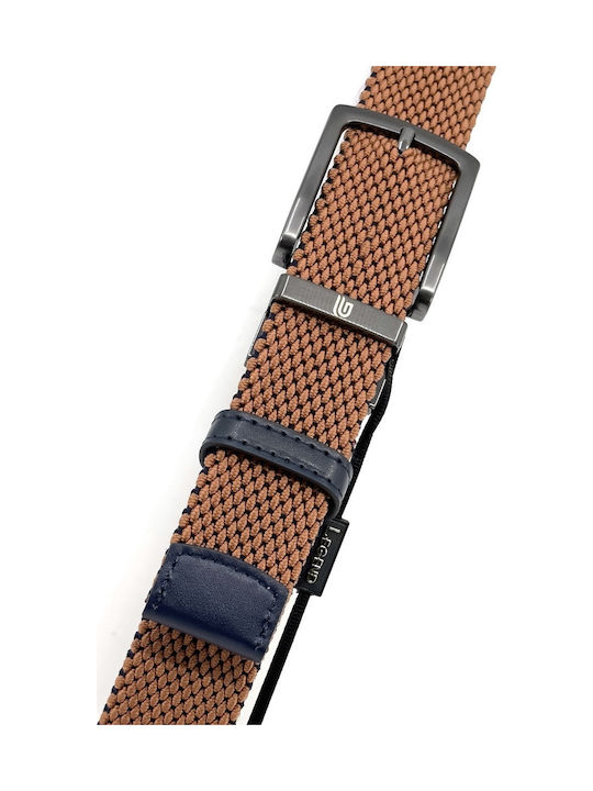 Elastic Men's Belt Leather Knitted Double Sided Multicolored