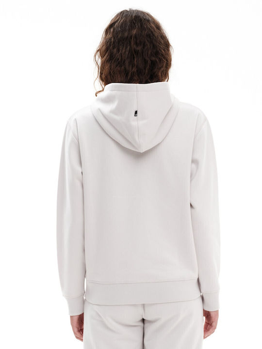 Women's Sweatshirt Jacket Hooded White