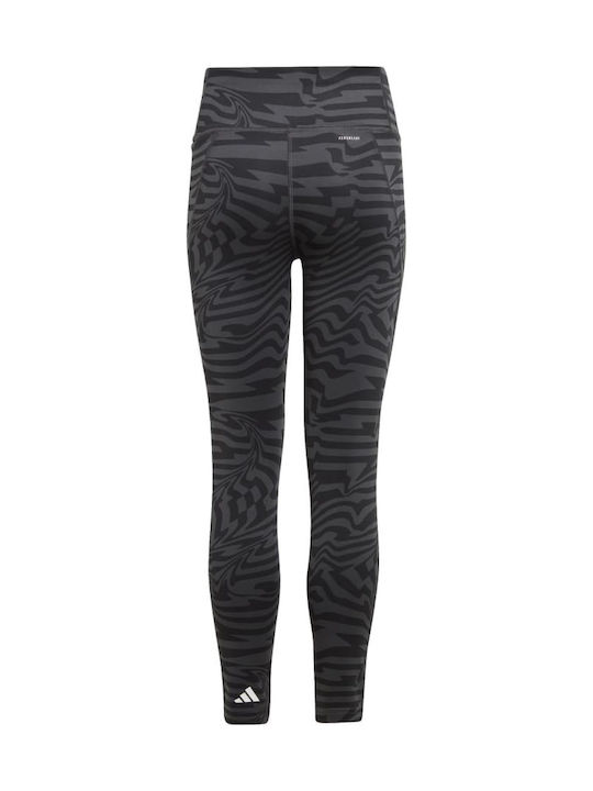adidas Kids Legging Sports Long Gray AEROREADY Allover Print
