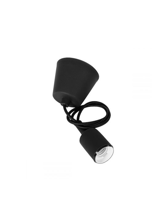 GloboStar Cablito Pendant Light Black with Socket E27 4x4x110cm