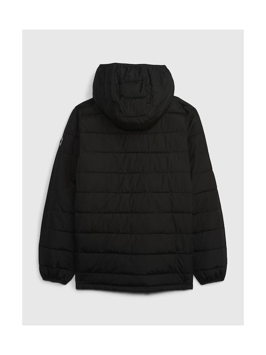 GAP Waterproof Boys Quilted Coat Black with Ηood