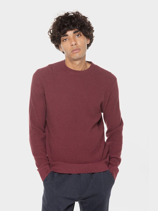 Tom Tailor Herren Langarm-Pullover Burgundisch