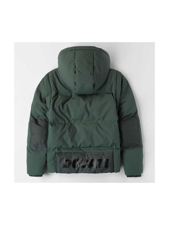 Ducati Boys Casual Jacket Green with Ηood