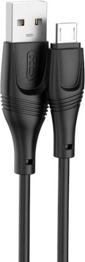 XO NB238 Regular USB 2.0 to micro USB Cable Μαύρο 3m (16.005.0241)