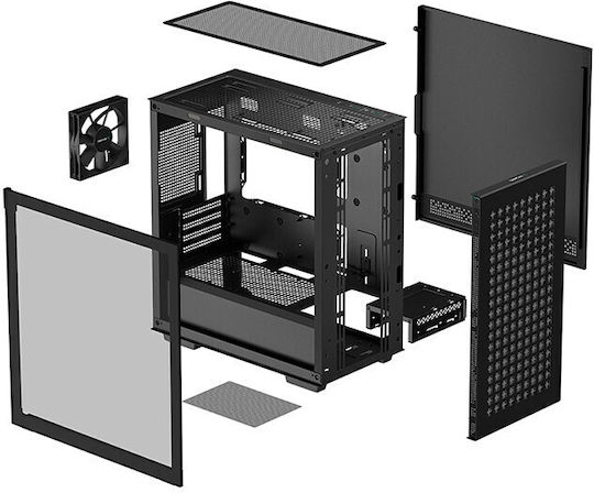 Deepcool CH370 Gaming Midi Tower Computer Case with Side Window Black