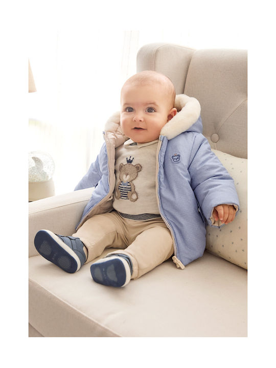 Mayoral Boys Casual Jacket Light Blue Double Sided with Ηood