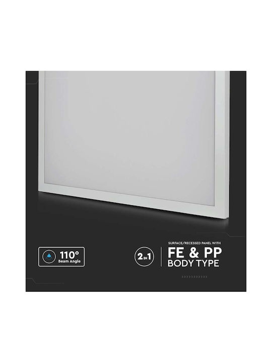 V-TAC Pătrat Încastrat Panou LED Putere 36W cu Alb Rece Lumini 60x60cm.