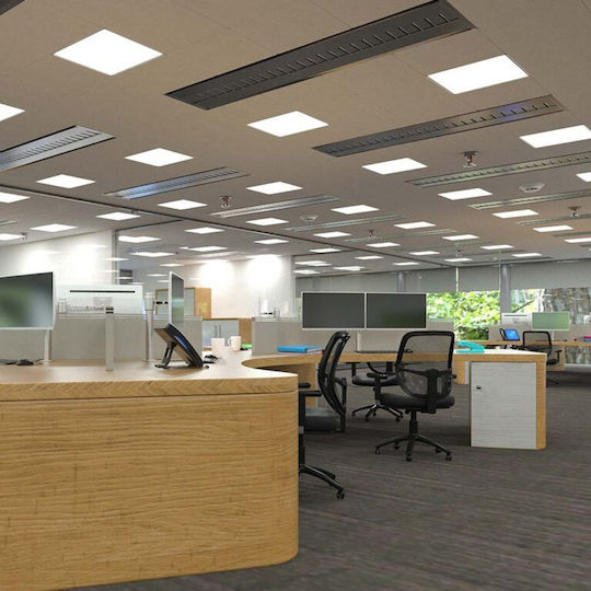 V-TAC Квадрат Вграден LED Панел 36W с Студено бяло Светлина 6500К 60x60см.