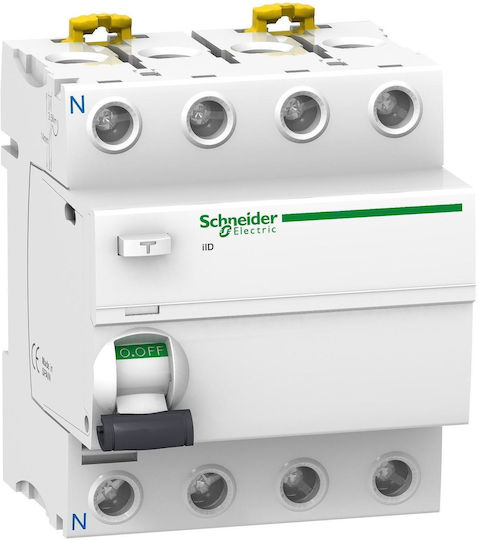 Schneider Electric Ρεле за фаза Изтичане на земя 40Спецификация Четириполюсно