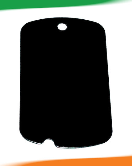 My Family Classic Dog ID Tag Circular Black Metal Large Personalized