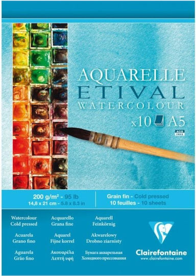 Clairefontaine Μπλοκ Ακουαρέλας Α5 14.8x21cm
