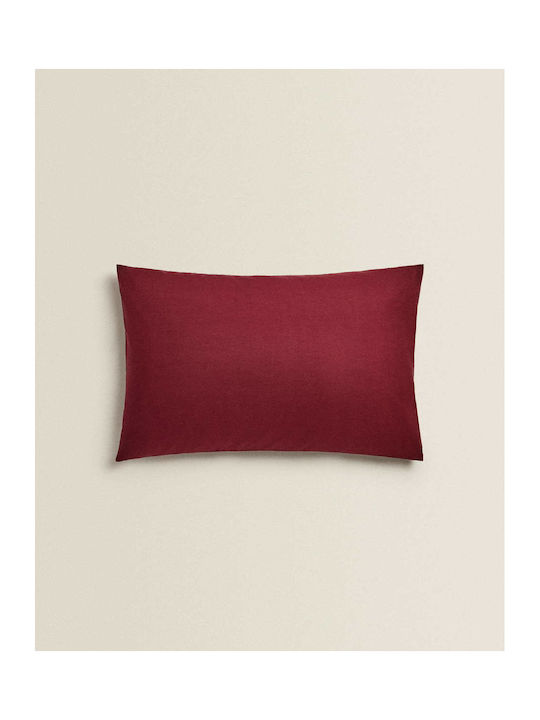 My Home Luxury Sheet Sets Semi-Double with Elastic 120x200+30cm. Monochrome Burgundy 3pcs