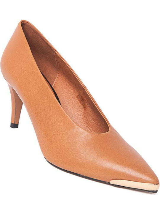 Favela Patent Leather Brown Medium Heels