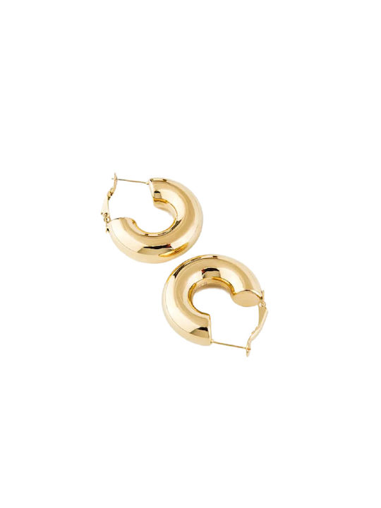 Rose Accessories Earrings Hoops made of Steel Gold Plated