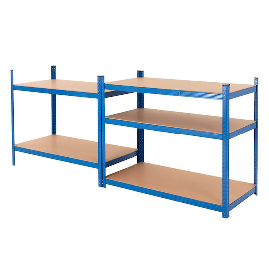 ECD Germany Dexions 100x50x200 cm Cu 5 Rafturi Rezistență Totală 875 kg 2 Bucăți