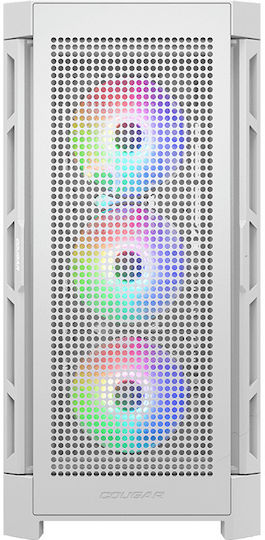 Cougar Duoface Pro RGB Gaming Middle Tower Carcasă Calculator cu Fereastră Laterală Alb