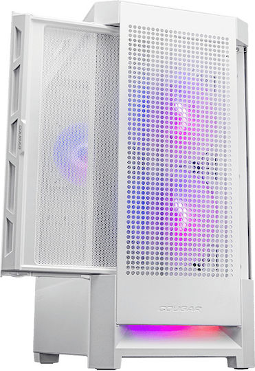Cougar Duoface RGB Gaming Midi Tower Computer Case with Side Window White
