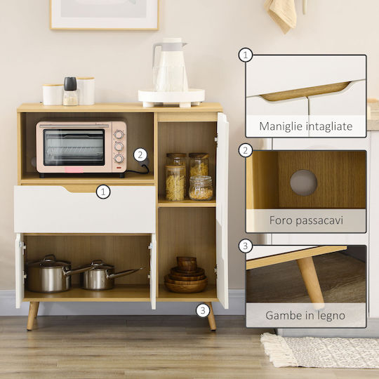 Office Storage Chipboard Cabinet Blue L90xW40xH98.5cm