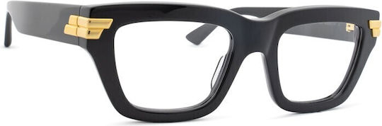 Bottega Veneta Women's Acetate Prescription Eyeglass Frame Black BV1190O 001
