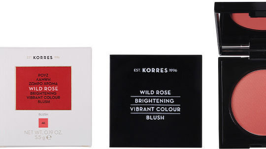 Korres Blush Wild Rose Brightening Vibrant Colour 46 Bright Coral 5.5gr