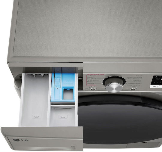 LG Πλυντήριο Ρούχων 9kg με Τεχνολογία Ατμού 1400 Στροφών TurboWash Ασημί F4R7009TSSB