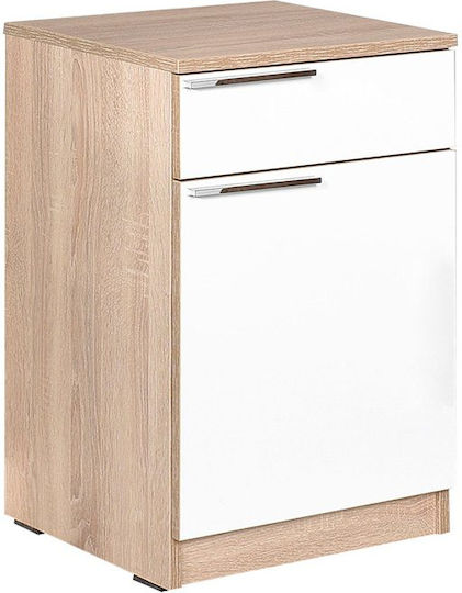 Robin Wooden Beige Bedside Table 40x40x60cm Robin Wooden Beige Bedside Table 40x40x60cm