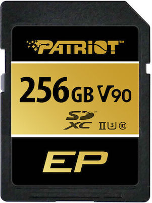 Patriot EP SDXC 256GB Clasa 10 U3 V90 UHS-II cu adaptor