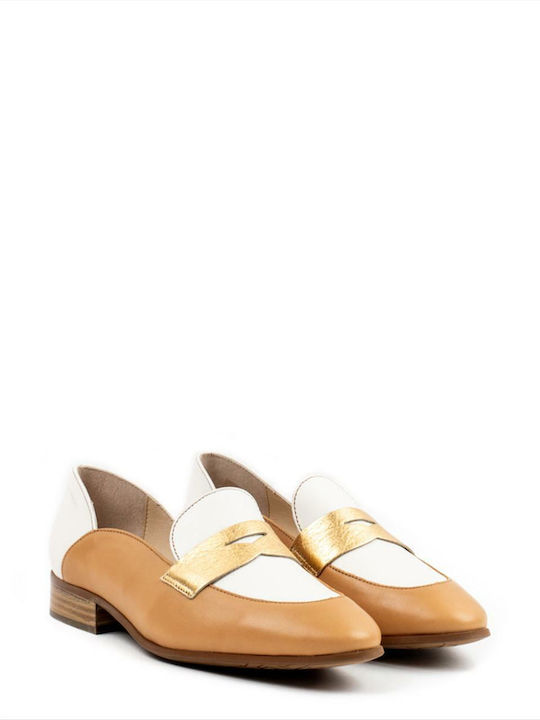 Wonders Leder Damen Loafers in Tabac Braun Farbe