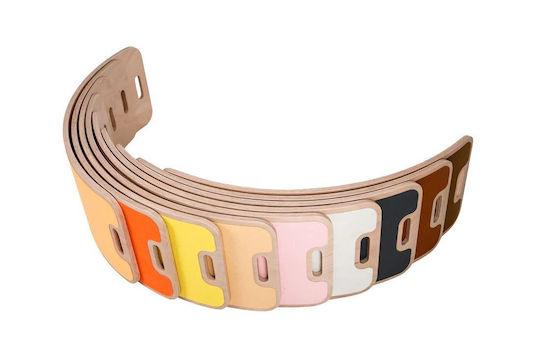 Curve Lab Spielzeug Balance Spielzeug Holzbrett Perfect Arc Light Orange Felt & Light Orange Felt Kissen