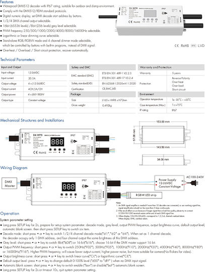 GloboStar D4-WP Skydance Dimmer Wi-Fi 71571
