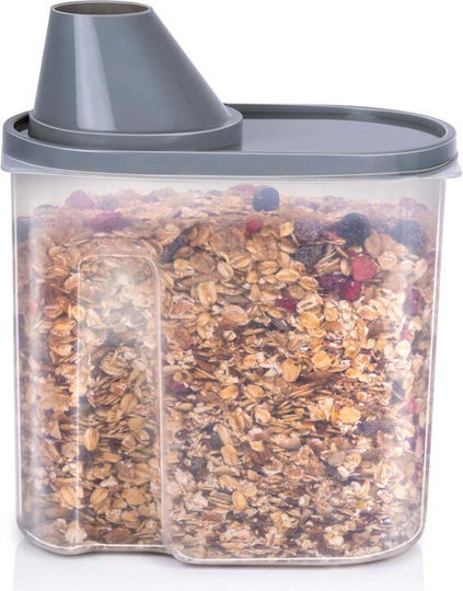 Alpina Appliances Vase Cereals with Lid Plastic Transparent 1700ml Alpina Appliances Vase Cereals with Lid Plastic Transparent 1700ml