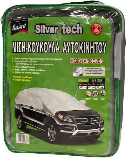 Guard Half Car Cover Mazda 2 315x122x60cm Waterproof Medium for SUV/JEEP Fastening with Straps