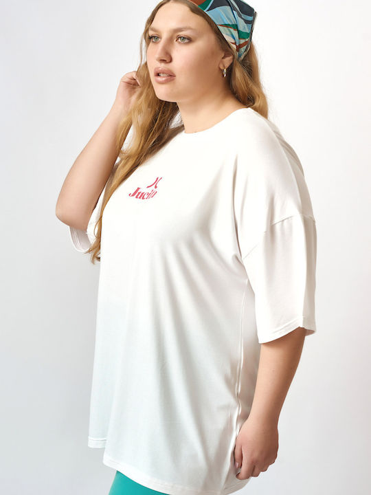 Jucita Γυναικείο Oversized T-shirt Ροζ