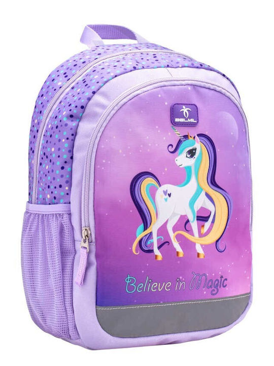 Belmil Unicorn School Bag Backpack Elementary, Elementary Purple 12Liters