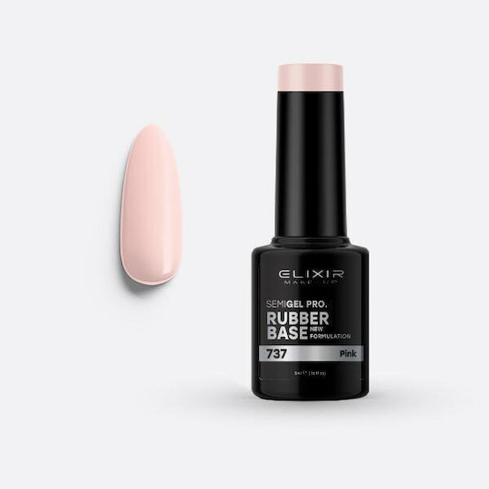 Elixir Semigel Pro Base Coat for Semi-Permanent Nail Polish Rubber 8ml