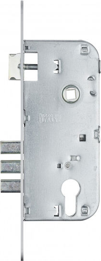 Thirard Recessed Lock with Cylinder and Center 45mm Silver Right