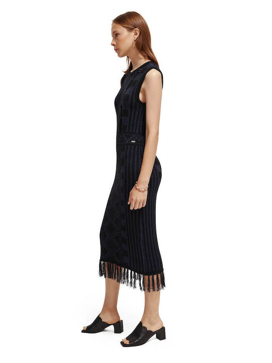 Scotch & Soda Midi Rochie de Seară Albastru