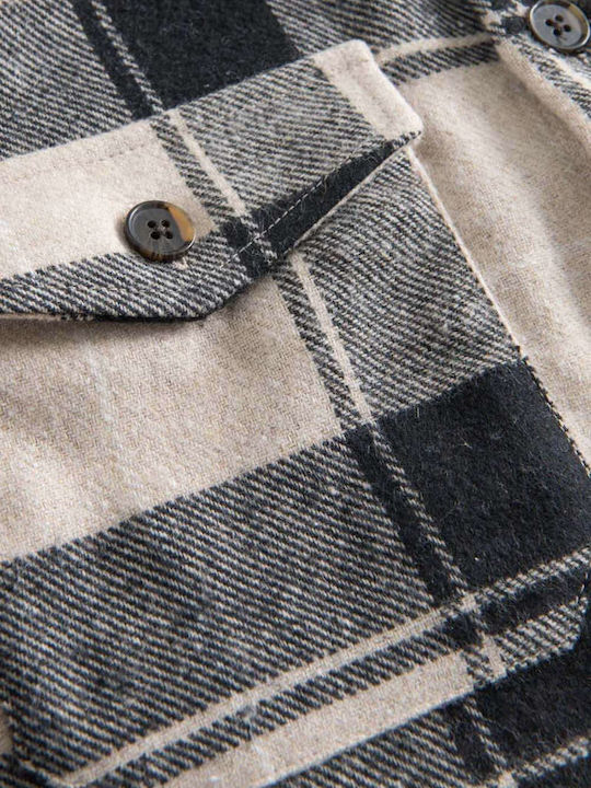 Μακρυμάνικo Πουκάμισο Καρό Dusty Teak/black