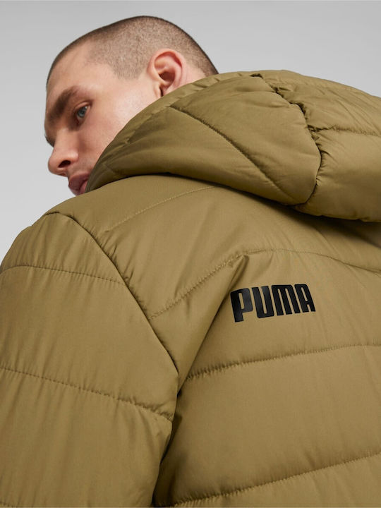 Puma Essentials Ανδρικό Χειμωνιάτικο Μπουφάν Puffer Καφέ