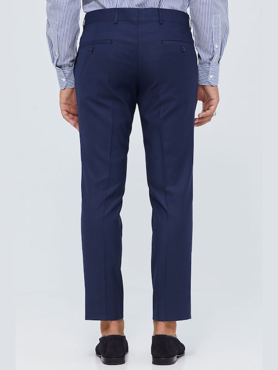 Aristoteli Bitsiani Men's Trousers in Slim Fit Blue