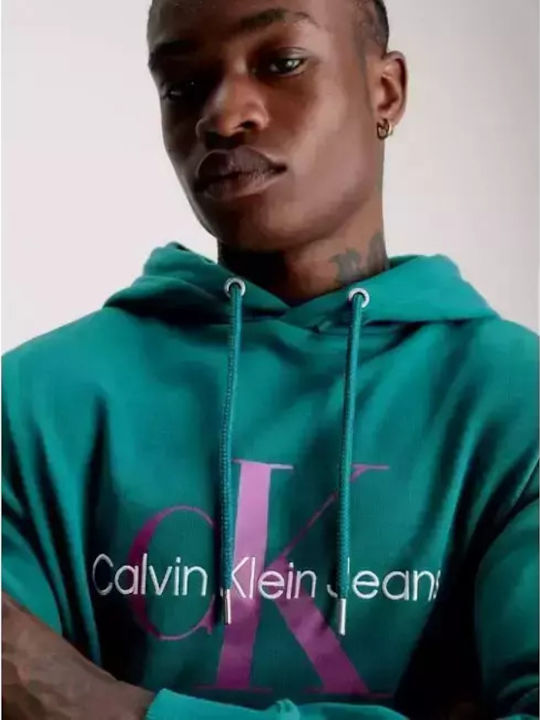 Calvin Klein Men's Sweatshirt with Hood Green