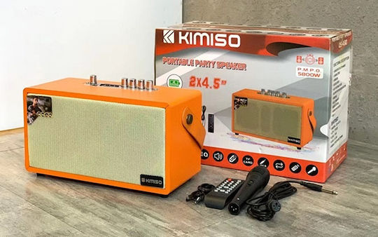 Ηχείο Karaoke με Ενσύρματo Μικρόφωνο QS-4510 889749 Πορτοκαλί
