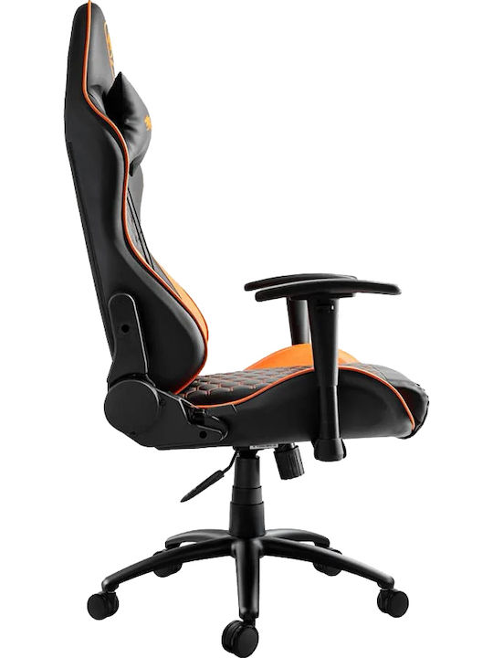 Cougar Outrider Καρέκλα Gaming Δερματίνης με Ρυθμιζόμενα Μπράτσα Μαύρο/Πορτοκαλί