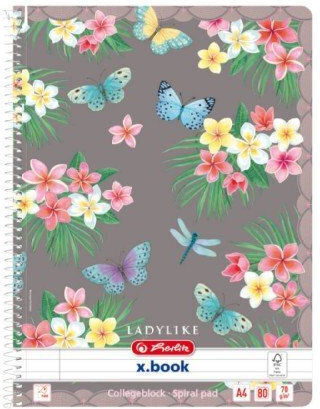 Herlitz Spiral Heft Geregelt A4 80 Blätter Ladylike Mehrfarbig 1Stück