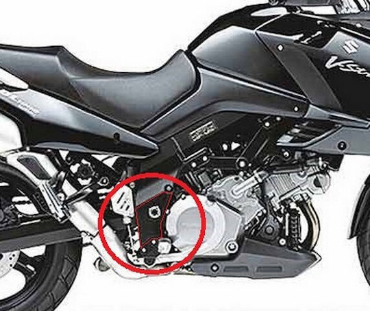 Moto Discovery Πλαϊνό Πλαστικό Μοτοσυκλέτας για Suzuki DL 650 V-STROM / V-Strom 650 Ασημί