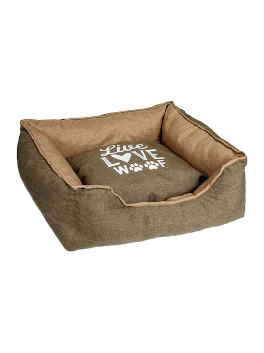 Glee Live Love Woof Sofa Dog Bed Beige 61x48cm. G88644