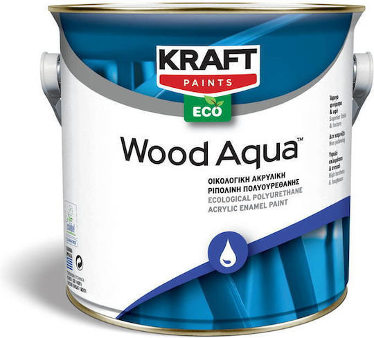 Kraft Акрил Ripolin Екологичен Water Wood Aqua 2.5лт Бял Сатен