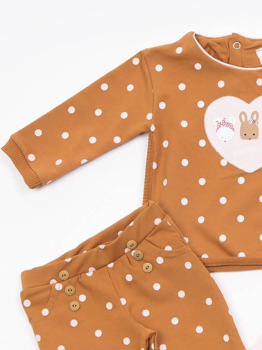 Trax Kinder Set mit Leggings Winter 3Stück Braun