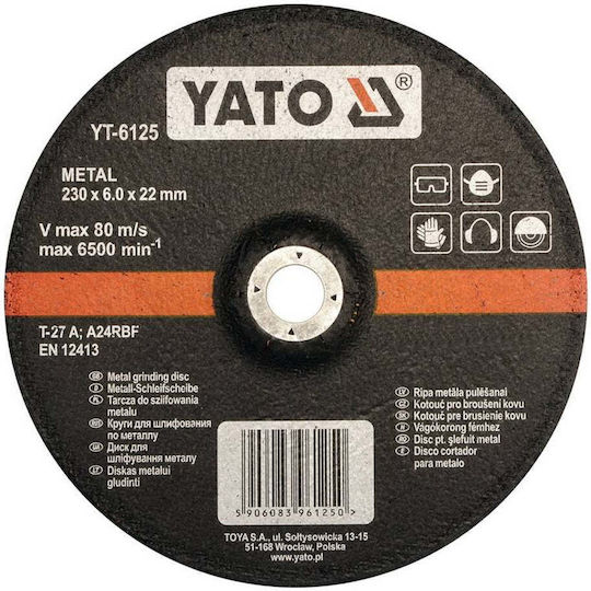 Yato Δίσκος Λείανσης Μετάλλου 230mm