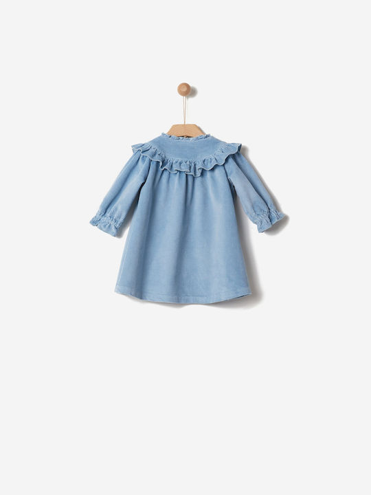 Yell Oh! Victorian Παιδικό Φόρεμα Μακρυμάνικο Γαλάζιο